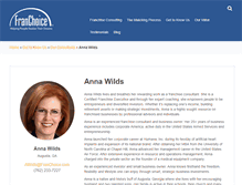 Tablet Screenshot of anna-wilds.franchoice.com